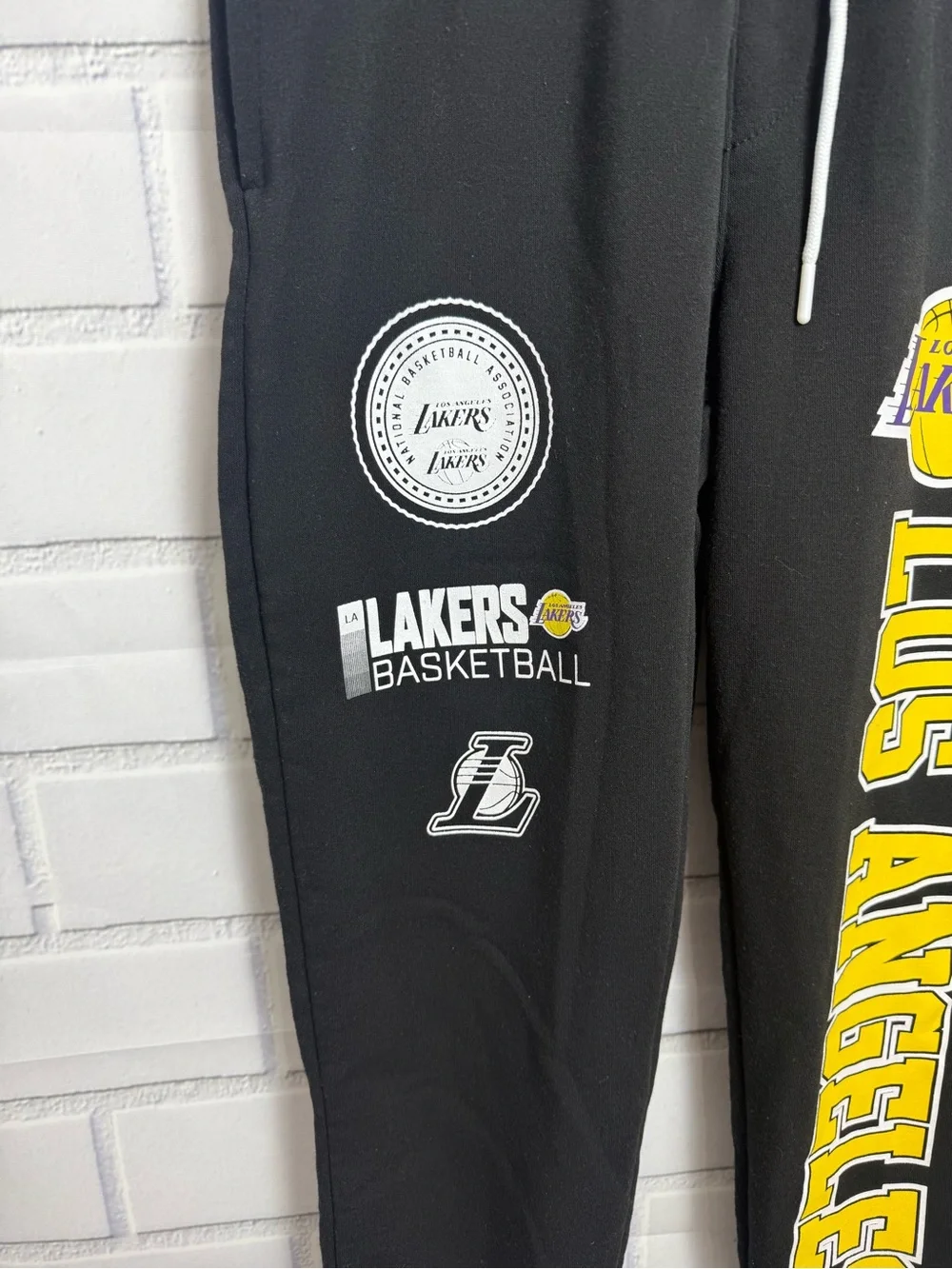 NBA Los Angeles Lakers Jogger Sweatpants Size S Black Athletic Pants